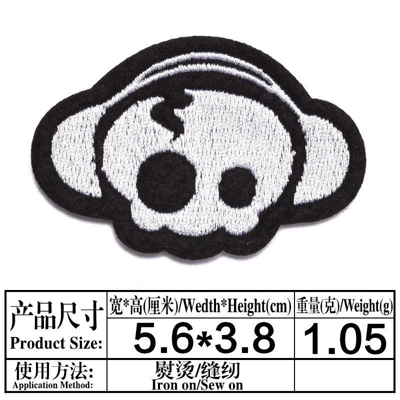 Wholesale Embroidered Skull Letter Patch